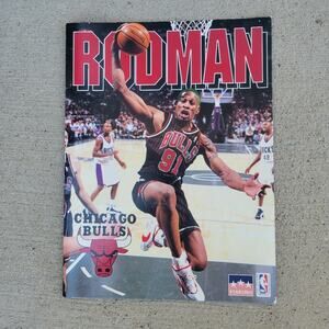 Vintage Chicago Bulls Dennis Rodman School Folder 90s NEW